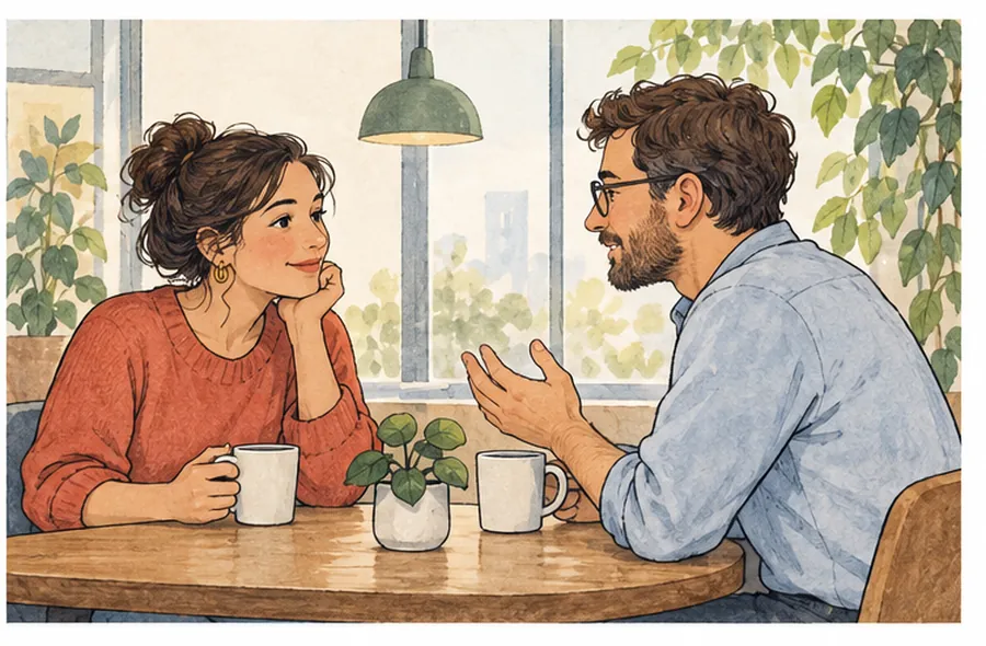 Feedbackgespräche, die konkrete Entwicklung ermöglichen – redaktionelle Illustration